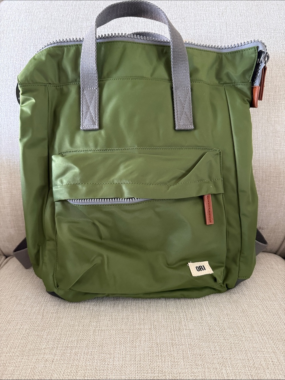 Olive Green Everyday Backpack Tote